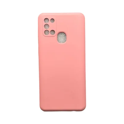 Capa Samsung A21s Silicone Aveludada Protege Câmera Colorida Capinha Anti Impacto A21s:rosa Bebê