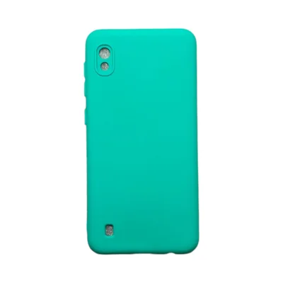 Capa Samsung A10 (normal) Silicone Aveludada Protege Câmera Colorida Capinha Anti Impacto A10:verde Água