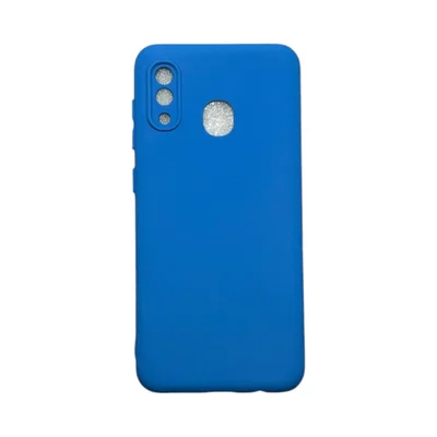 Capa Samsung A20 / A30 Silicone Aveludada Protege Câmera Colorida Capinha Anti Impacto A20 / A30:azul