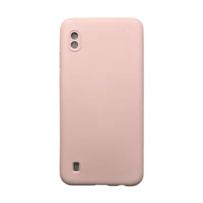 Capa Samsung A10 (normal) Silicone Aveludada Protege Câmera Colorida Capinha Anti Impacto A10:rosa 05