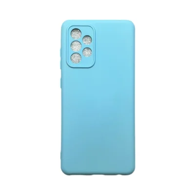 Capa Samsung A52 / A52s  Silicone Aveludada Protege Câmera Colorida Capinha Anti Impacto A52 / A52s:azul Bebê