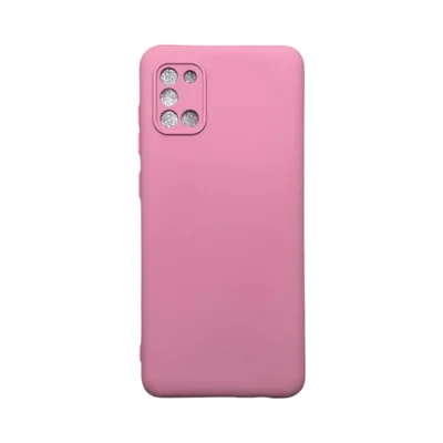 Capa Samsung A31 Silicone Aveludada Protege Câmera Colorida Capinha Anti Impacto A31:rosa 03