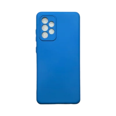 Capa Samsung A52 / A52s  Silicone Aveludada Protege Câmera Colorida Capinha Anti Impacto A52 / A52s:azul