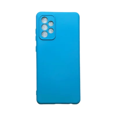 Capa Samsung A72 4g / 5g Silicone Aveludada Protege Câmera Colorida Capinha Anti Impacto A72 4g / 5g:azul Céu