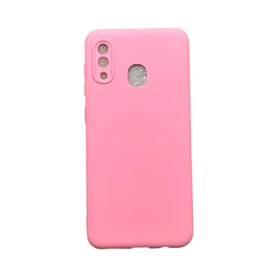 Capa Samsung A20 / A30 Silicone Aveludada Protege Câmera Colorida Capinha Anti Impacto A20 / A30:rosa Bebê