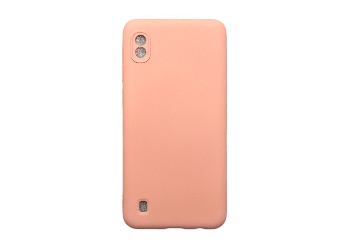 Capa Samsung A10 (normal) Silicone Aveludada Protege Câmera Colorida Capinha Anti Impacto A10:rosa 02