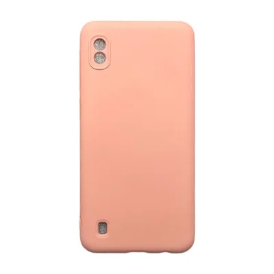 Capa Samsung A10 (normal) Silicone Aveludada Protege Câmera Colorida Capinha Anti Impacto A10:rosa 02