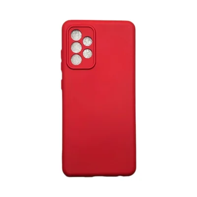 Capa Samsung A52 / A52s  Silicone Aveludada Protege Câmera Colorida Capinha Anti Impacto A52 / A52s:vermelho