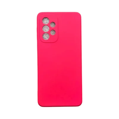 Capa Samsung A33 5g Silicone Aveludada Protege Câmera Colorida Capinha Anti Impacto A33:rosa Shock