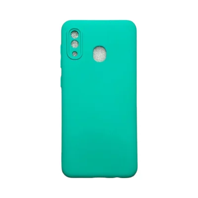 Capa Samsung A20 / A30 Silicone Aveludada Protege Câmera Colorida Capinha Anti Impacto A20 / A30:verde Água