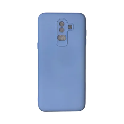 Capa Samsung J8 Silicone Aveludada Protege Câmera Colorida Capinha Anti Impacto J8:azul Bebe 02