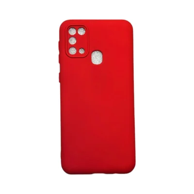 Capa Samsung M31 / M21s  Silicone Aveludada Protege Câmera Colorida Capinha Anti Impacto M31:vermelho