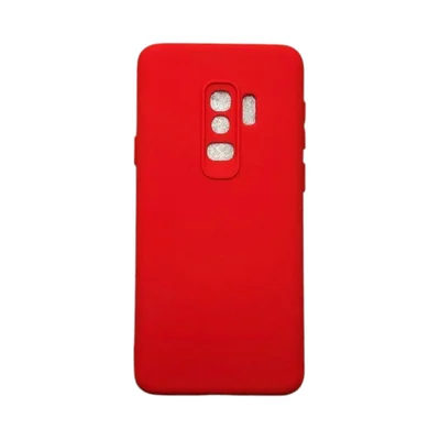 Capa Samsung S9 Plus Silicone Aveludada Protege Câmera Colorida Capinha Anti Impacto S9 Plus:vermelho