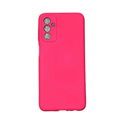 Capa Samsung M23 Silicone Aveludada Protege Câmera Colorida Capinha Anti Impacto M23:rosa Shock