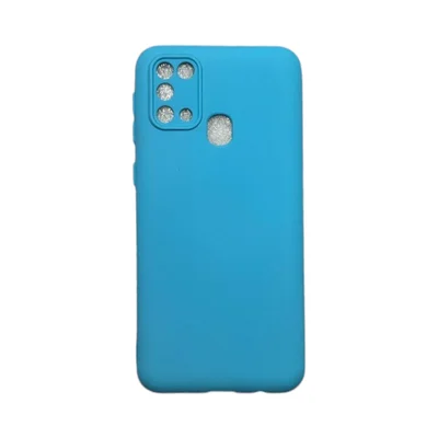 Capa Samsung M31 / M21s  Silicone Aveludada Protege Câmera Colorida Capinha Anti Impacto M31:azul Céu