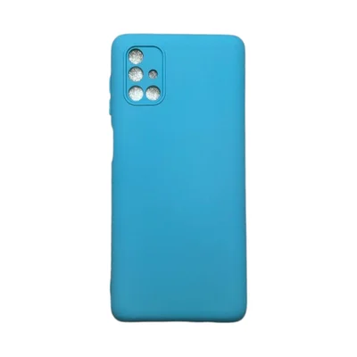Capa Samsung M51 Silicone Aveludada Protege Câmera Colorida Capinha Anti Impacto M51:azul Céu