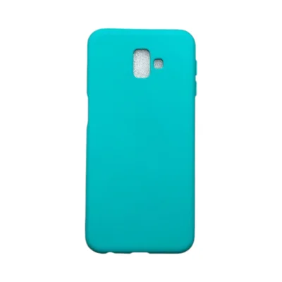 Capa Samsung J6 Plus Silicone Aveludada Protege Câmera Colorida Capinha Anti Impacto J6 Plus:verde Água