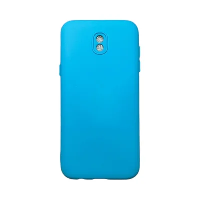 Capa Samsung J5 Pro Silicone Aveludada Protege Câmera Colorida Capinha Anti Impacto J5 Pro:azul Céu