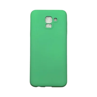 Capa Samsung J6 Silicone Aveludada Protege Câmera Colorida Capinha Anti Impacto J6:verde Claro