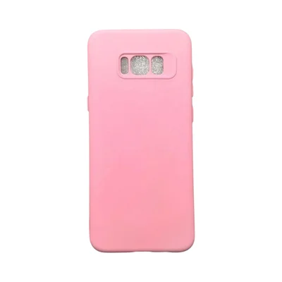 Capa Samsung S8 Plus Silicone Aveludada Protege Câmera Colorida Capinha Anti Impacto S8 Plus:rosa Bebê