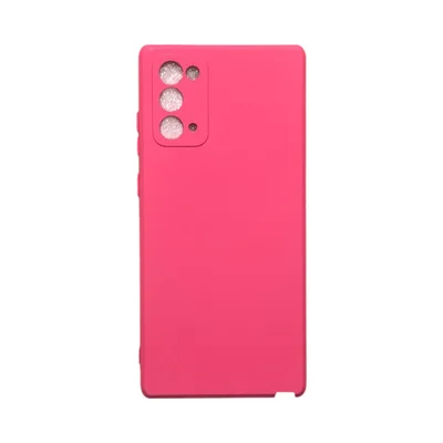 Capa Samsung Note 20 Silicone Aveludada Protege Câmera Colorida Capinha Anti Impacto Note 20:rosa