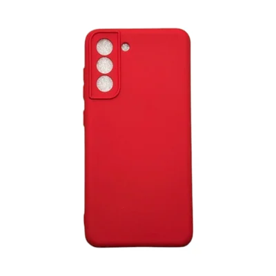 Capa Samsung S21 Fe Silicone Aveludada Colorida Protege Ao Redor Da Câmera Case Capinha Anti Impacto S21 Fe:vermelho
