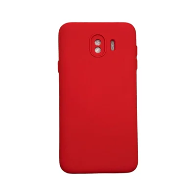 Capa Samsung J4 2018 (j4 Normal) Silicone Aveludada Protege Câmera Colorida Capinha Anti Impacto J4 2018:vermelho