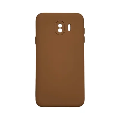 Capa Samsung J4 2018 (j4 Normal) Silicone Aveludada Protege Câmera Colorida Capinha Anti Impacto J4 2018:marrom