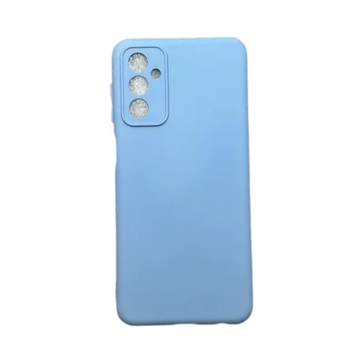 Capa Samsung M23 Silicone Aveludada Protege Câmera Colorida Capinha Anti Impacto M23:azul Bebê