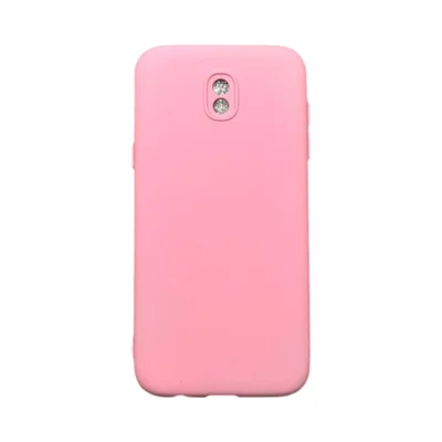 Capa Samsung J5 Pro Silicone Aveludada Protege Câmera Colorida Capinha Anti Impacto J5 Pro:rosa Bebê