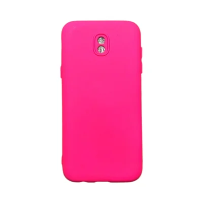 Capa Samsung J5 Pro Silicone Aveludada Protege Câmera Colorida Capinha Anti Impacto J5 Pro:pink