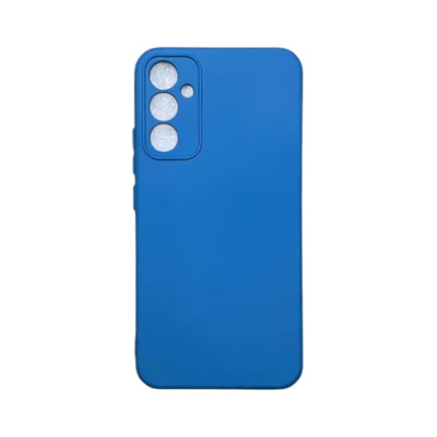 Capa Samsung A34 Silicone Aveludada Protege Câmera Colorida Capinha Anti Impacto Cor:azul