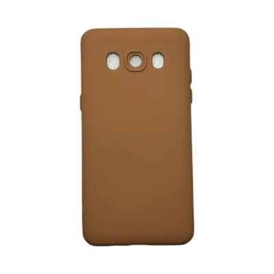 Capa Samsung J5 Metal ( J5 2016 )  Silicone Aveludada Protege Câmera Colorida Capinha Anti Impacto J510:marrom