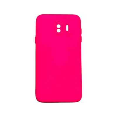 Capa Samsung J4 2018 (j4 Normal) Silicone Aveludada Protege Câmera Colorida Capinha Anti Impacto J4 2018:pink