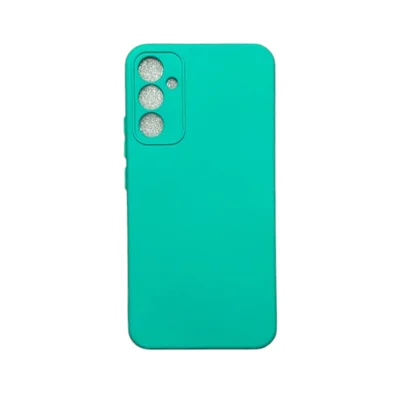 Capa Samsung A34 Silicone Aveludada Protege Câmera Colorida Capinha Anti Impacto Cor:verde Água