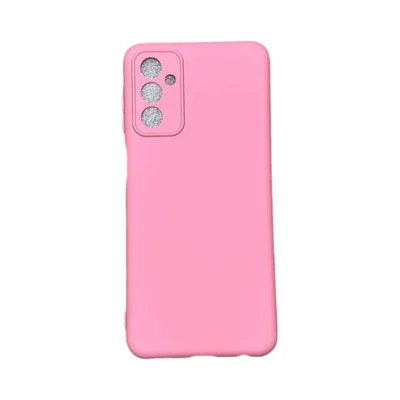 Capa Samsung M23 Silicone Aveludada Protege Câmera Colorida Capinha Anti Impacto M23:rosa Bebê