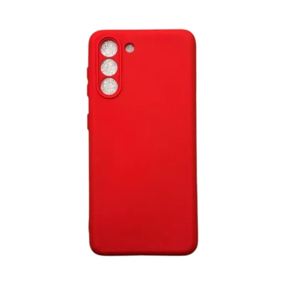 Capa Samsung S21 / S30 Silicone Aveludada Protege Câmera Colorida Capinha Anti Impacto S21:vermelho