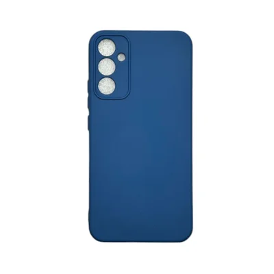 Capa Samsung A34 Silicone Aveludada Protege Câmera Colorida Capinha Anti Impacto Cor:azul Escuro