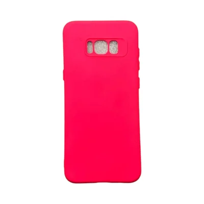 Capa Samsung S8 Plus Silicone Aveludada Protege Câmera Colorida Capinha Anti Impacto S8 Plus:rosa Shock