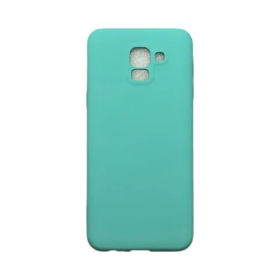 Capa Samsung J6 Silicone Aveludada Protege Câmera Colorida Capinha Anti Impacto J6:turquesa