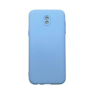 Capa Samsung J5 Pro Silicone Aveludada Protege Câmera Colorida Capinha Anti Impacto J5 Pro:azul Bebê