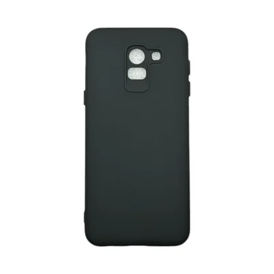 Capa Samsung J6 Silicone Aveludada Protege Câmera Colorida Capinha Anti Impacto J6:preto