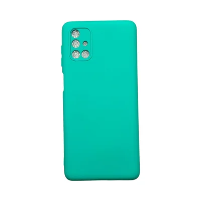 Capa Samsung M51 Silicone Aveludada Protege Câmera Colorida Capinha Anti Impacto M51:verde Água