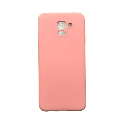 Capa Samsung J6 Silicone Aveludada Protege Câmera Colorida Capinha Anti Impacto J6:rosa Bebê