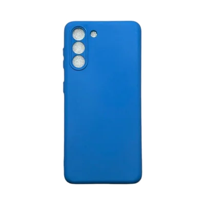 Capa Samsung S21 / S30 Silicone Aveludada Protege Câmera Colorida Capinha Anti Impacto S21:azul