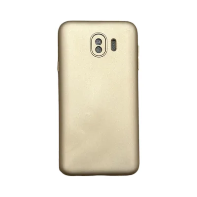 Capa Samsung J4 2018 (j4 Normal) Silicone Aveludada Protege Câmera Colorida Capinha Anti Impacto J4 2018:dourado Metálic