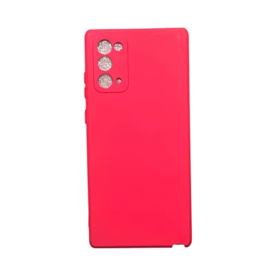 Capa Samsung Note 20 Silicone Aveludada Protege Câmera Colorida Capinha Anti Impacto Note 20:rosa Shock