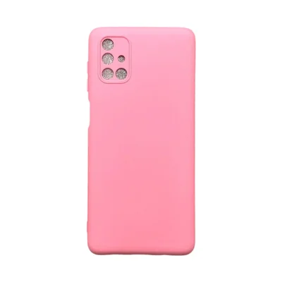 Capa Samsung M51 Silicone Aveludada Protege Câmera Colorida Capinha Anti Impacto M51:rosa Bebê