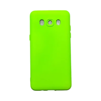 Capa Samsung J5 Metal ( J5 2016 )  Silicone Aveludada Protege Câmera Colorida Capinha Anti Impacto J510:verde Neon