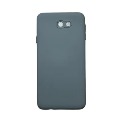Capa Samsung J7 Prime Silicone Aveludada Protege Câmera Colorida Capinha Anti Impacto J7 Prime:cinza